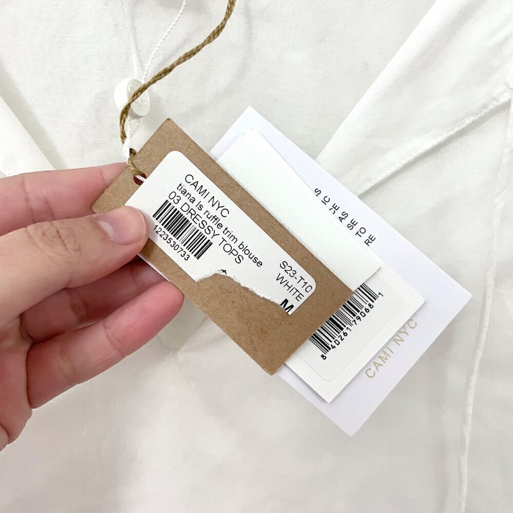NWT Cami NYC Tiana Long-Sleeve Blouse White Size M - Picture 4 of 8